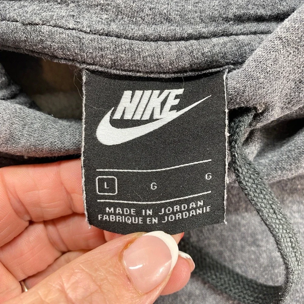 Nike Sportswear Club Sweater Mens Size Large‎ Fleece Hoodie Gray Pullover